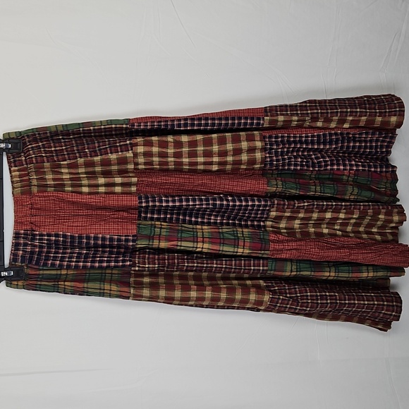 Vintage Erika Casuals Clothing Co Plaid Patchwork Maxi Skirt - Picture 3 of 4